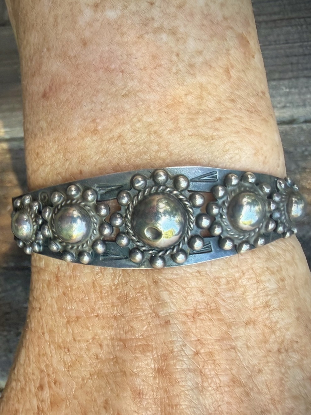 Vintage Navajo Fred Harvey Sterling Silver Cuff LESS ON IG ANGELSDRAWERS - Picture 3 of 7